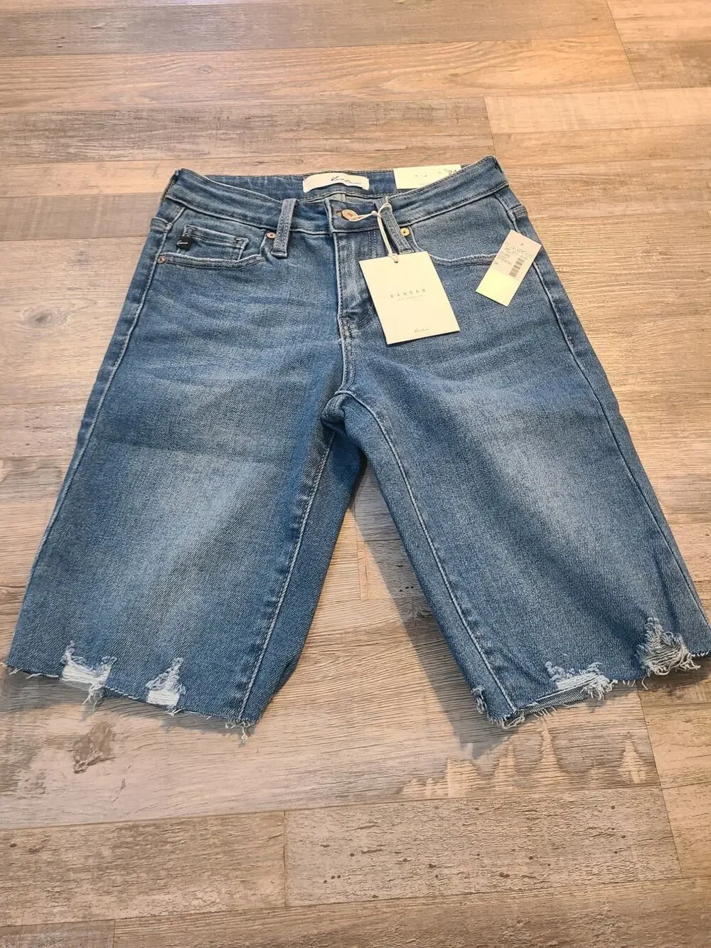 Kancan 1/24 junior's cut off denim long shorts new with tags